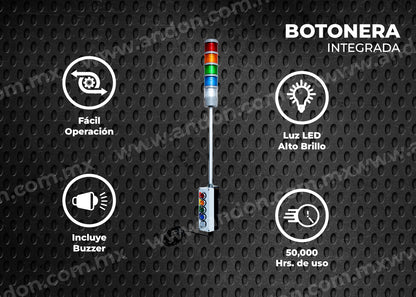 Andon con Botonera integrada