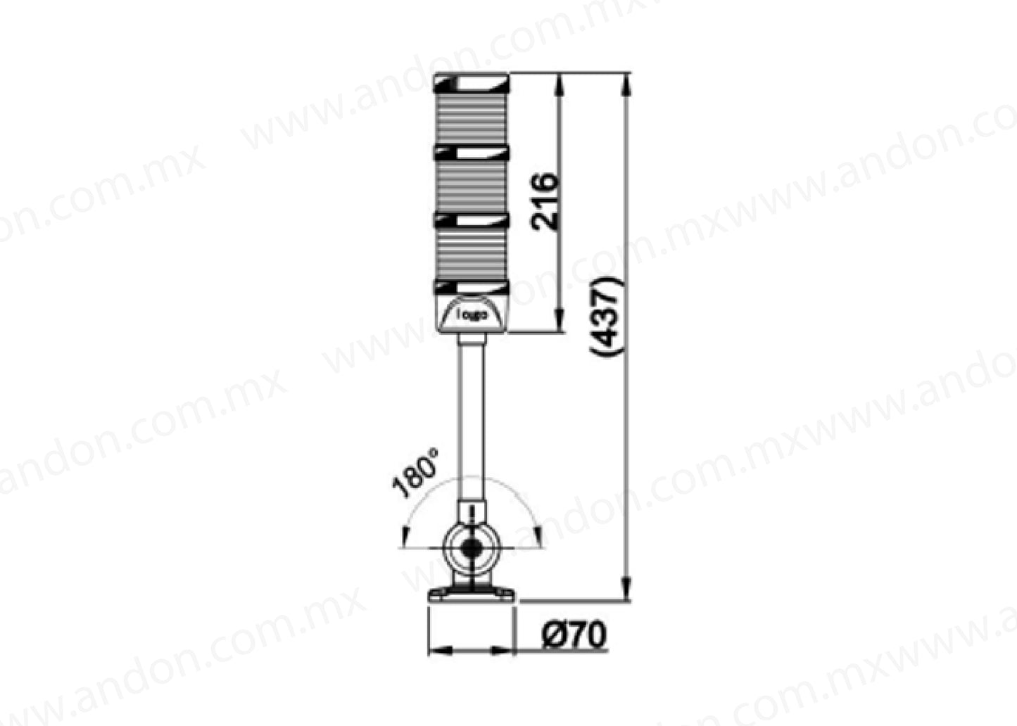 Torreta de 70 mm con Buzzer